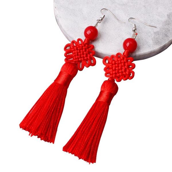 colorful thread braided chinese knot tassel earrings for women handmade lucky peace knot long fringed earrings hanging 2020 new, Silver
colorful thread braided chinese knot tassel earrings for women handmade lucky peace knot long fringed earrings hanging 2020 new, Silver