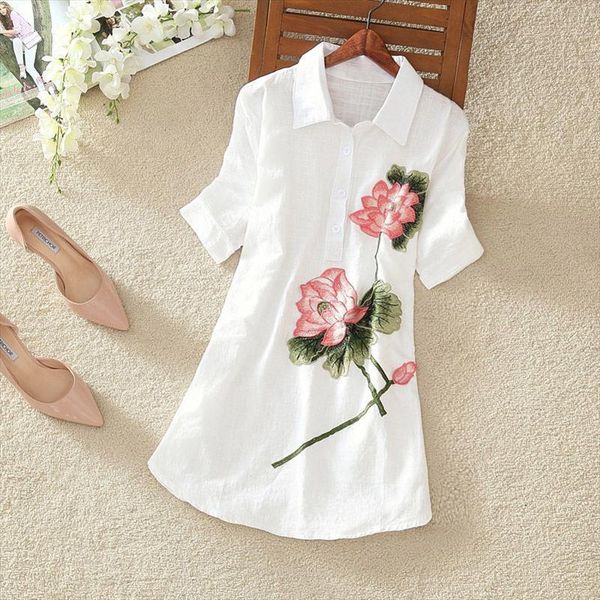 white long shirt women office blouse plus size cotton linen vintage embroidery short sleeve ladies summer casual 4xl 5xl
white long shirt women office blouse plus size cotton linen vintage embroidery short sleeve ladies summer casual 4xl 5xl