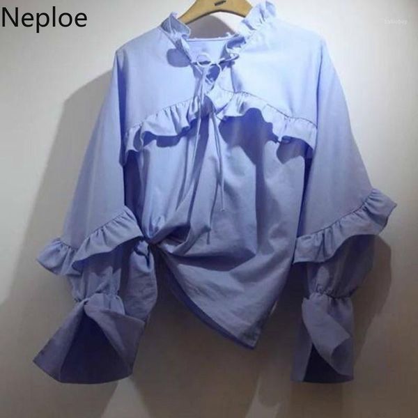 neploe ruffles blouse women spring 2020 solid v neck long sleeve ladies blusa shirts fashion casual loose female 1a9211, White
neploe ruffles blouse women spring 2020 solid v neck long sleeve ladies blusa shirts fashion casual loose female 1a9211, White