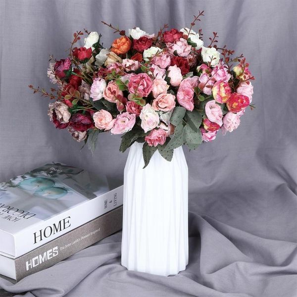 decorative flowers & wreaths 21 heads elegant beautiful european artificial rose simulation silk bouquet home party wedding decal
decorative flowers & wreaths 21 heads elegant beautiful european artificial rose simulation silk bouquet home party wedding decal