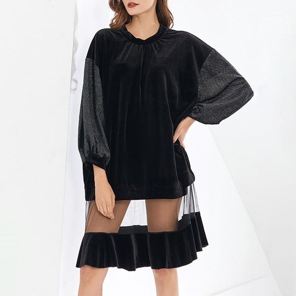 casual dresses winter 2021 fashion transparent round neck lantern sleeve loose large size solid color women dress 501, Black;gray
casual dresses winter 2021 fashion transparent round neck lantern sleeve loose large size solid color women dress 501, Black;gray