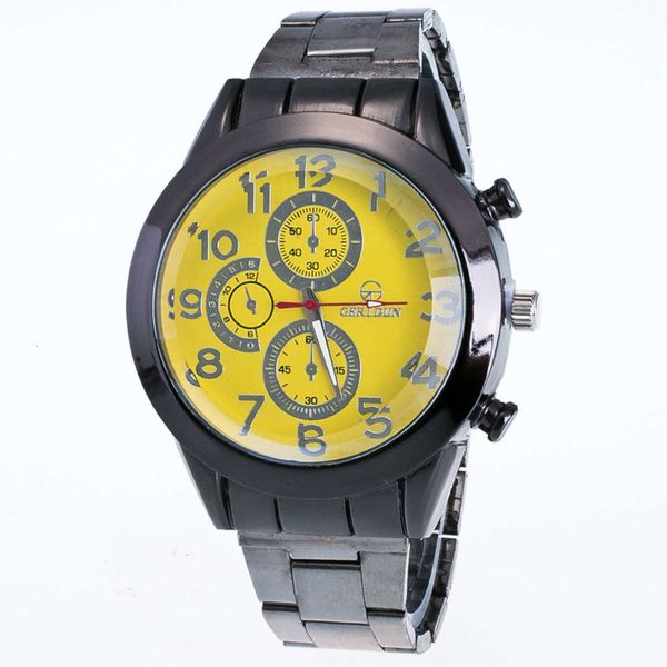 gun color steel belt men's 2019 casual fashion watch fake three eye steel watch student quartz watch, Slivery;brown 
gun color steel belt men's 2019 casual fashion watch fake three eye steel watch student quartz watch, Slivery;brown