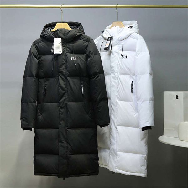 winter new men and women's outerwear sports style long length letter printing fashion hooded over knee white duck down parkas size s-2x, Black
winter new men and women's outerwear sports style long length letter printing fashion hooded over knee white duck down parkas size s-2x, Black