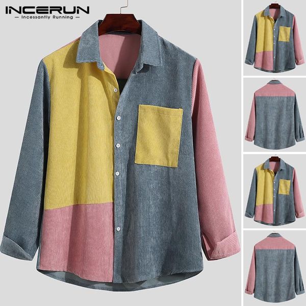 vintage button up patchwork blouse incerun men corduroy shirts long sleeve lapel neck chemise loose pockets blusa streetwear 3xl, White;black
vintage button up patchwork blouse incerun men corduroy shirts long sleeve lapel neck chemise loose pockets blusa streetwear 3xl, White;black
