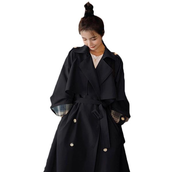 women's trench coats fashion double breasted windbreaker coat women 2021 mid-length temperament casual drape spring autumn long 59a, Tan;black
women's trench coats fashion double breasted windbreaker coat women 2021 mid-length temperament casual drape spring autumn long 59a, Tan;black
