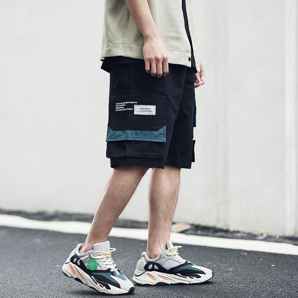 men's shorts 2021 men harajuku joggers streetwear hip hop cargo short pocket color block summer baggy cotton sweatpant oversized, White;black
men's shorts 2021 men harajuku joggers streetwear hip hop cargo short pocket color block summer baggy cotton sweatpant oversized, White;black