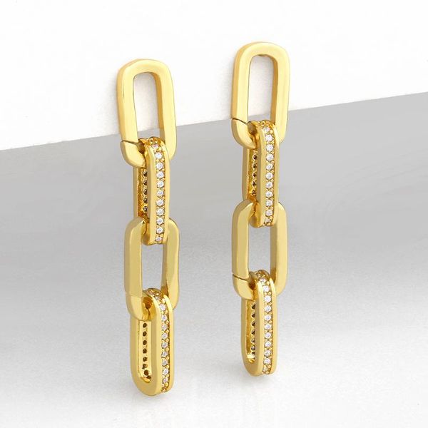 dangle & chandelier flola gold curb chain drop earrings for women crystal thick link cz zircon pave punk jewelry gifts ersu91, Silver
dangle & chandelier flola gold curb chain drop earrings for women crystal thick link cz zircon pave punk jewelry gifts ersu91, Silver
