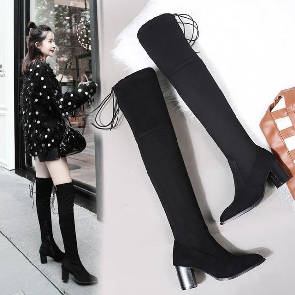 shoes women's rubber boots winter footwear thigh high heels high boots-women zipper rain leather pointy ladies 2020, Black
shoes women's rubber boots winter footwear thigh high heels high boots-women zipper rain leather pointy ladies 2020, Black