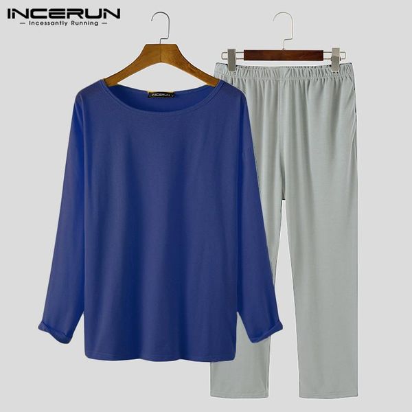 incerun men leisure pajama sets long sleeve o neck elastic pants sleepwear sets man stitching color homewear suit plus size, Black;brown
incerun men leisure pajama sets long sleeve o neck elastic pants sleepwear sets man stitching color homewear suit plus size, Black;brown