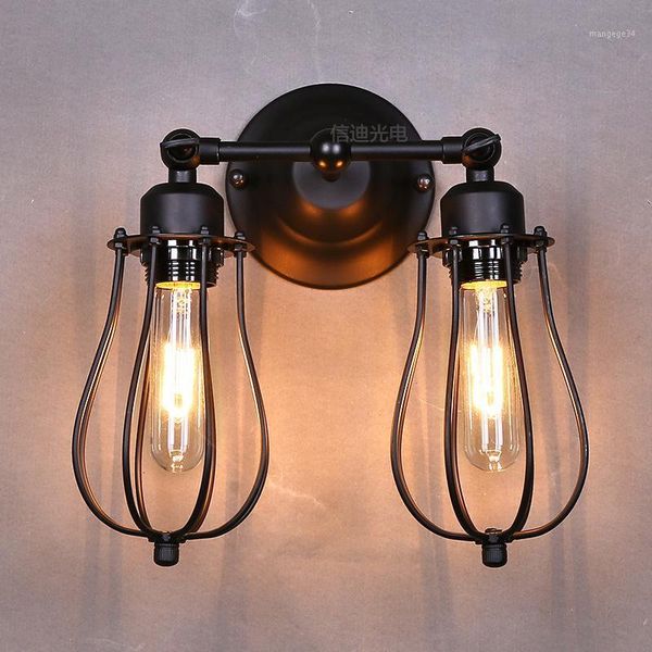 american vintage cage 1/2 head iron creative wall lights for bedroom aisle bar decor e27 wall lamps a991
american vintage cage 1/2 head iron creative wall lights for bedroom aisle bar decor e27 wall lamps a991
