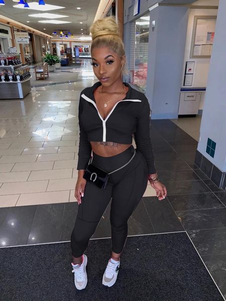 women tracksuit 2 piece sets wholesale casual sportswear solid color zipper two piece suits xyf-9065, Gray
women tracksuit 2 piece sets wholesale casual sportswear solid color zipper two piece suits xyf-9065, Gray