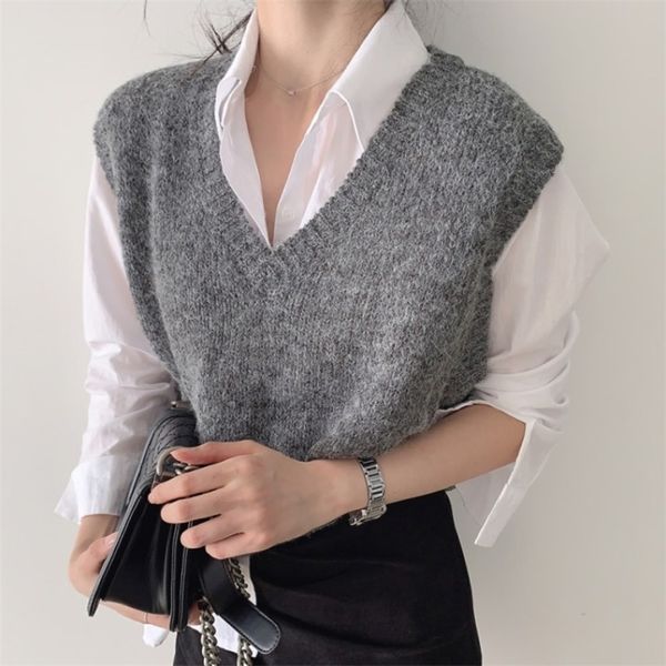 casual autumn winter sleeveless thick sweater vest women elegant temperament v neck knitted vest waistcoat knitwear shop1314 201225, White;black
casual autumn winter sleeveless thick sweater vest women elegant temperament v neck knitted vest waistcoat knitwear shop1314 201225, White;black