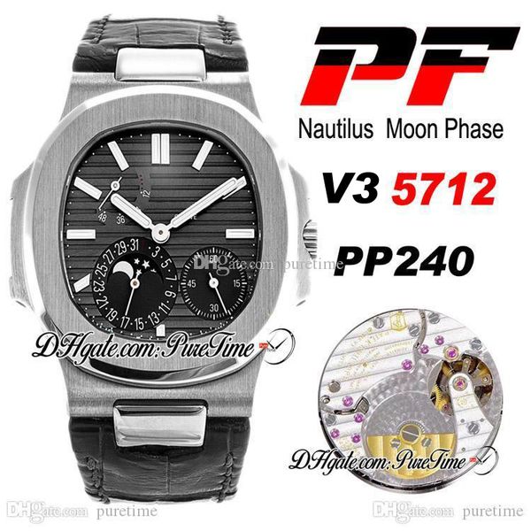 pf v3 5712 moon phase pp240 automatic mens watch power reserve steel case gray texture dial black leather edition ptpp puretime ff06, Slivery;brown
pf v3 5712 moon phase pp240 automatic mens watch power reserve steel case gray texture dial black leather edition ptpp puretime ff06, Slivery;brown