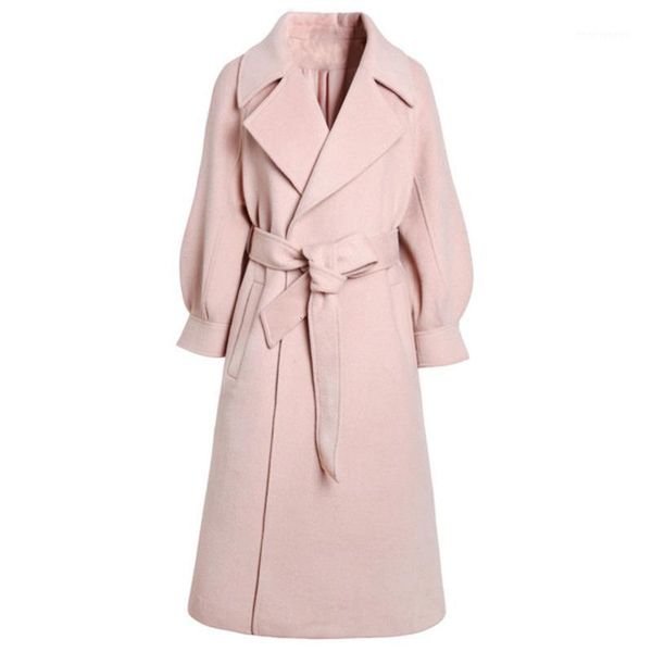 women's wool & blends winter long mixture overcoat collar folding adjustable belt maid office workwear fashion1, Black
women's wool & blends winter long mixture overcoat collar folding adjustable belt maid office workwear fashion1, Black