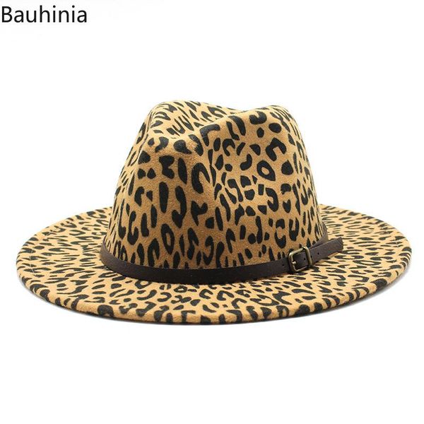 bauhinia new men women wide brim imitation wool felt leopard print fedora hats with belt buckle vintage panama trilby cap, Blue;gray
bauhinia new men women wide brim imitation wool felt leopard print fedora hats with belt buckle vintage panama trilby cap, Blue;gray