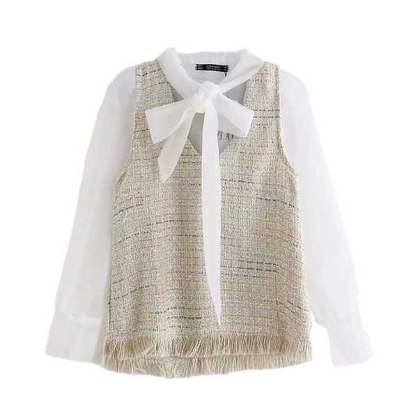elegant women organza and woolen patchwork shirts 2020 fashion ladies bow collar sweet female chic tassel loose blouse, White
elegant women organza and woolen patchwork shirts 2020 fashion ladies bow collar sweet female chic tassel loose blouse, White