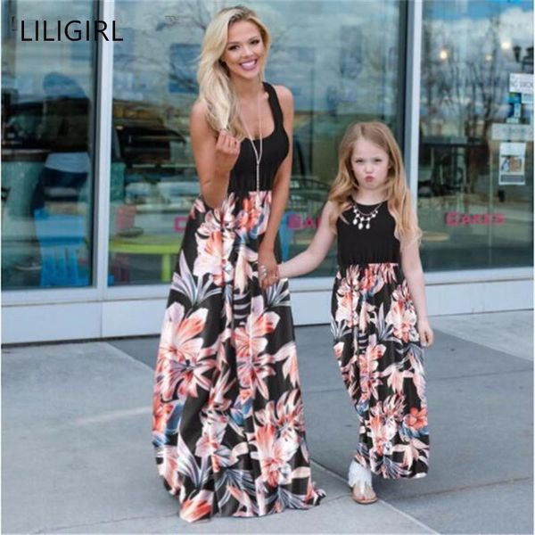 family matching outfits liligirl mom and daughter dress sleeveless casual patchwork flower long mommy me clothes mother dresses, Blue
family matching outfits liligirl mom and daughter dress sleeveless casual patchwork flower long mommy me clothes mother dresses, Blue
