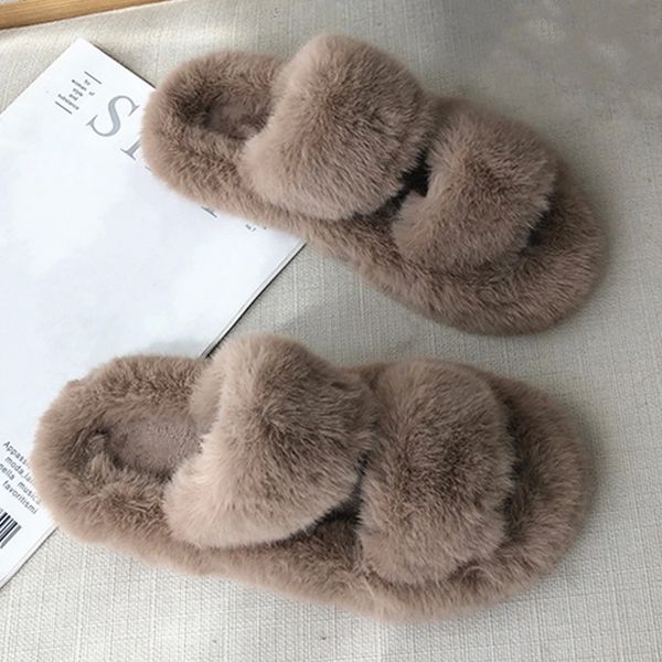 women's winter house slippers fashion cross belt warm plush shoes comfortable girl open-toed indoor furry slide #tn7m, Black
women's winter house slippers fashion cross belt warm plush shoes comfortable girl open-toed indoor furry slide #tn7m, Black