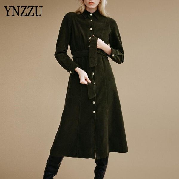 casual dresses vintage women's corduroy long shirt dress 2021 single breasted full sleeve female midi withe belt spring ynzzu yd494, Black;gray
casual dresses vintage women's corduroy long shirt dress 2021 single breasted full sleeve female midi withe belt spring ynzzu yd494, Black;gray