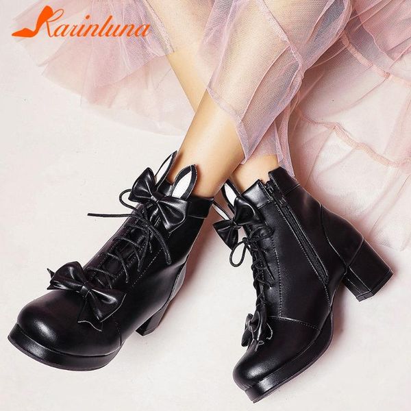 boots karin 2021 fashion plus size 48 thick heels ankle woman shoes sweet bowtie platform spring autumn, Black
boots karin 2021 fashion plus size 48 thick heels ankle woman shoes sweet bowtie platform spring autumn, Black