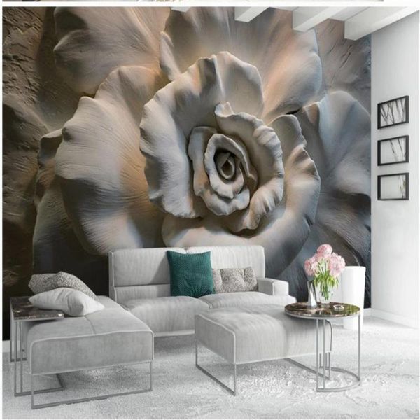 3d relief rose flower wallpapers tv sofa background wall mural modern wallpaper for living room
3d relief rose flower wallpapers tv sofa background wall mural modern wallpaper for living room