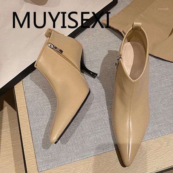 boots european style genuine leather 7cm high thin heels pointed toe zipper work women warm big size winter ankle dmj38 muyisexi1, Black
boots european style genuine leather 7cm high thin heels pointed toe zipper work women warm big size winter ankle dmj38 muyisexi1, Black
