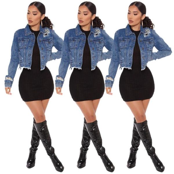 autumn european and american fashion casual women denim coat hole full sleeve jacket denim jacket women, Black;brown
autumn european and american fashion casual women denim coat hole full sleeve jacket denim jacket women, Black;brown