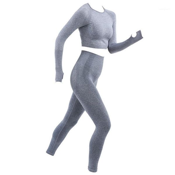 gym clothing two piece set women seamless yoga suit long-sleeved female running fitness tight sportswear skinny pants crop, White;black
gym clothing two piece set women seamless yoga suit long-sleeved female running fitness tight sportswear skinny pants crop, White;black
