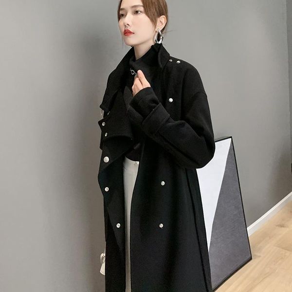 women's wool & blends 2021 winter temperament light mature lapel solid color black is thin and long woolen coat jacket
women's wool & blends 2021 winter temperament light mature lapel solid color black is thin and long woolen coat jacket