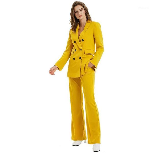 women's slim fit suits formal double breated blazer masculino 2 pieces jacket and pants set for lady business office work tuxedo1, White
women's slim fit suits formal double breated blazer masculino 2 pieces jacket and pants set for lady business office work tuxedo1, White