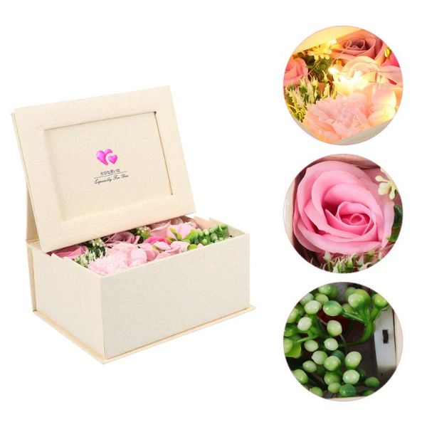 soap flowers gifts box rose soap flowers box scented soaps gift with light