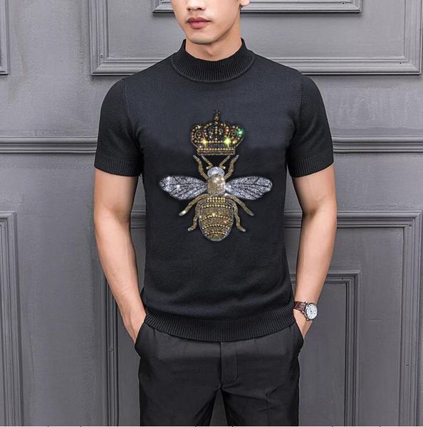 tightly knit shirt short sleeve cashmere male sweater spring with love of neck 4t4u, White;black
tightly knit shirt short sleeve cashmere male sweater spring with love of neck 4t4u, White;black
