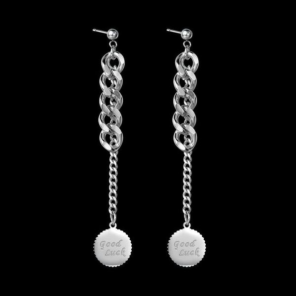 dangle & chandelier good luck letter round long earrings female simple versatile glossy silver color stainless steel women's jewelry gi
dangle & chandelier good luck letter round long earrings female simple versatile glossy silver color stainless steel women's jewelry gi