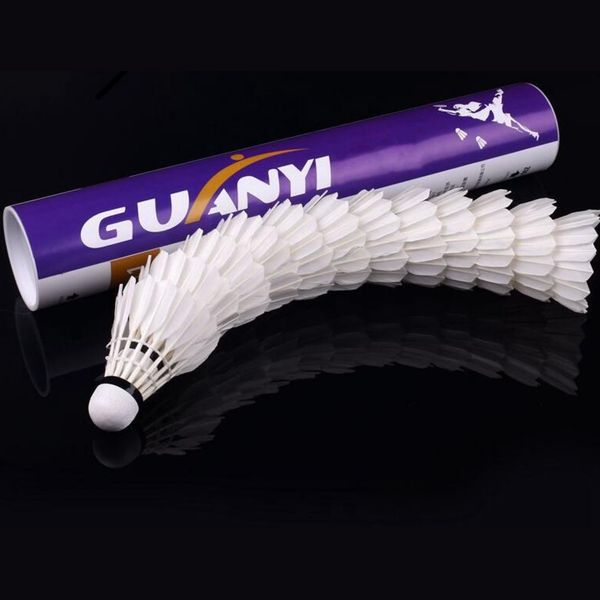 2020 New Badminton Durable 12pcs Duck Feather Indoor And Outdoor Training To Play Not Bad Double Ball Head Shuttlecocks 60403
