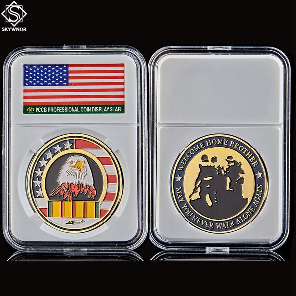 usa gold plated craft challenge souvenir welcome home brother military token coin w/pccb box
usa gold plated craft challenge souvenir welcome home brother military token coin w/pccb box