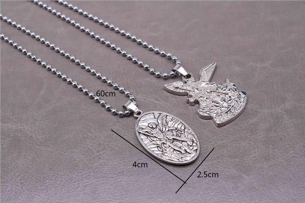 pendant necklaces religious rosary long chain. christ jesus rose necklace, st. michael's angel beaded necklace. stylish casual, Silver
pendant necklaces religious rosary long chain. christ jesus rose necklace, st. michael's angel beaded necklace. stylish casual, Silver