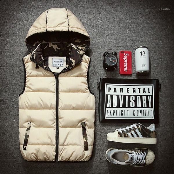 uwback 2017 winter vest men hooded thick warm couple down jackets vest camouflage fashion slim cotton padded waistcoat 4xl xa4261, Black;white
uwback 2017 winter vest men hooded thick warm couple down jackets vest camouflage fashion slim cotton padded waistcoat 4xl xa4261, Black;white