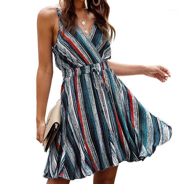 women cotton dress print striped deep v mini dress 2020 summer camisole fashion girls clothing clubs 20051, Black;gray
women cotton dress print striped deep v mini dress 2020 summer camisole fashion girls clothing clubs 20051, Black;gray