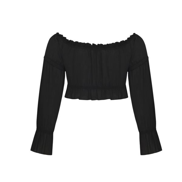 danjeaner off shoulder flare fungus edge womens and blouses elegant long sleeve solid wrapped chest short shirts y200828, White
danjeaner off shoulder flare fungus edge womens and blouses elegant long sleeve solid wrapped chest short shirts y200828, White
