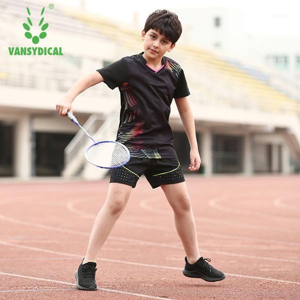 boy's printed sports running sets short sleeve shirt+shorts suits breathable badminton tennis jersey set kids football kits1, Black;blue
boy's printed sports running sets short sleeve shirt+shorts suits breathable badminton tennis jersey set kids football kits1, Black;blue