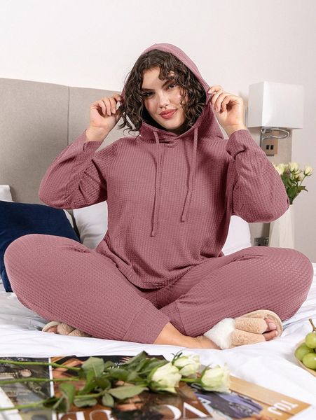 plus drawstring hooded & pants pj set o1cr#, Black;white
plus drawstring hooded & pants pj set o1cr#, Black;white