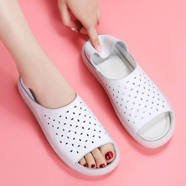 genuine leather shoes women sandals 2019 summer holidays shoes casual woman sandals white footwear thick sole soft a1445 #sf4l, Black
genuine leather shoes women sandals 2019 summer holidays shoes casual woman sandals white footwear thick sole soft a1445 #sf4l, Black