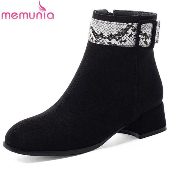 memunia 2020 big size 34-48 women ankle boots buckle snake zip square heel casual shoes comfortable autumn winter boots woman, Black
memunia 2020 big size 34-48 women ankle boots buckle snake zip square heel casual shoes comfortable autumn winter boots woman, Black
