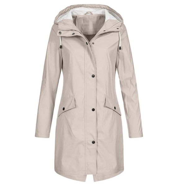 solid color long trench coat for women outdoor windbreaker hoodie outwear waterproof windproof long outcoat, Tan;black
solid color long trench coat for women outdoor windbreaker hoodie outwear waterproof windproof long outcoat, Tan;black