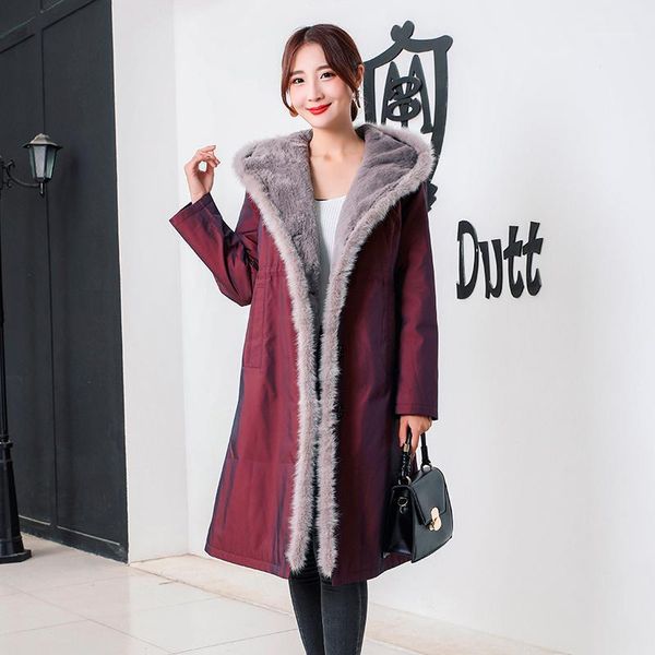 women's fur & faux fursarcar fashion burgundy real parka women winter 104 cm long coat with hood and cuff casual warm parka1, Black
women's fur & faux fursarcar fashion burgundy real parka women winter 104 cm long coat with hood and cuff casual warm parka1, Black
