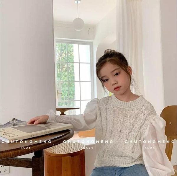 pullover 2021 arrival girls knitted patchwork sweater spring fashion sweaters 3-8 years b, Blue
pullover 2021 arrival girls knitted patchwork sweater spring fashion sweaters 3-8 years b, Blue