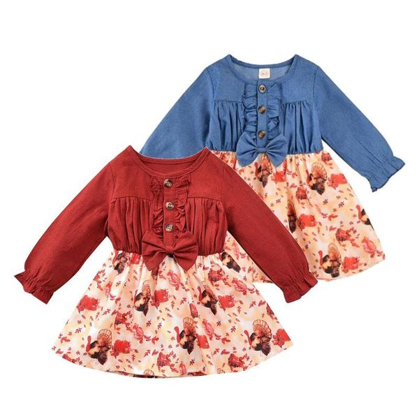 girl's dresses wallarenear thanksgiving baby girl dress turkey printed ruffles bow decorated full length petal sleeve clothes, Red;yellow
girl's dresses wallarenear thanksgiving baby girl dress turkey printed ruffles bow decorated full length petal sleeve clothes, Red;yellow