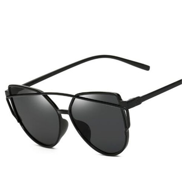 cat eye mirror sunglasses women twin-beams stylish lady flat plane uv400, White;black
cat eye mirror sunglasses women twin-beams stylish lady flat plane uv400, White;black