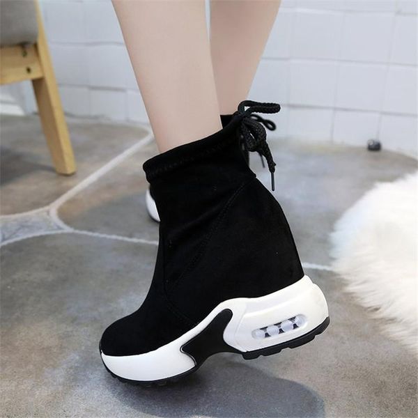 women sneakers ankle booties heels 5cm botas plataforma mujer faux suede boots thick heel shoes woman winter shoes wedge boots, Black
women sneakers ankle booties heels 5cm botas plataforma mujer faux suede boots thick heel shoes woman winter shoes wedge boots, Black