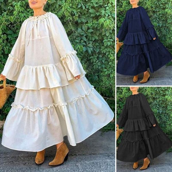women's autumn sundress 2020 bohemian patchwork dress vonda casual long sleeve maxi dress solid vestidos female o neck robe 5xl, Black;gray
women's autumn sundress 2020 bohemian patchwork dress vonda casual long sleeve maxi dress solid vestidos female o neck robe 5xl, Black;gray